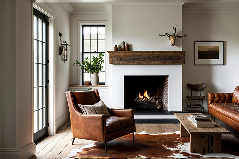 Modern Farmhouse style virtual staging example